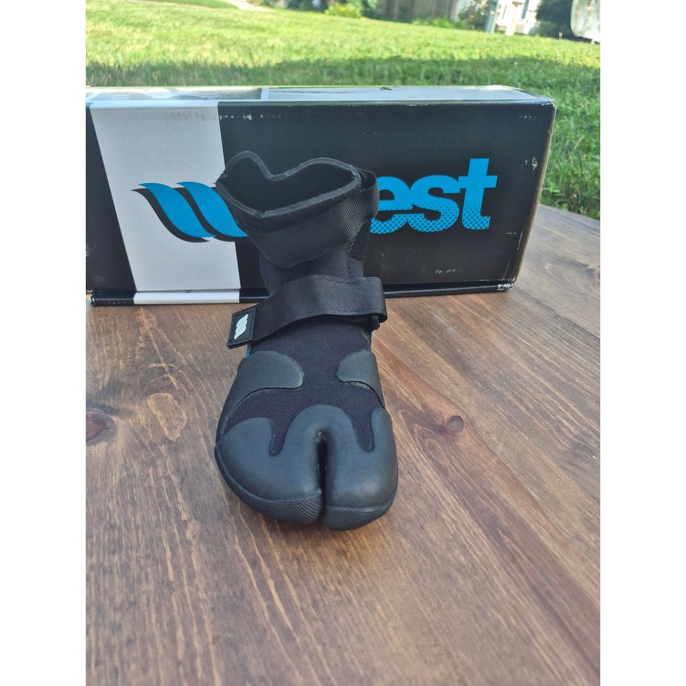 West Wetsuits 3mm Split Toe High Surf Booties Black Blue‎ Size 5 4MB002BLCK GBS - Picture 3 of 9